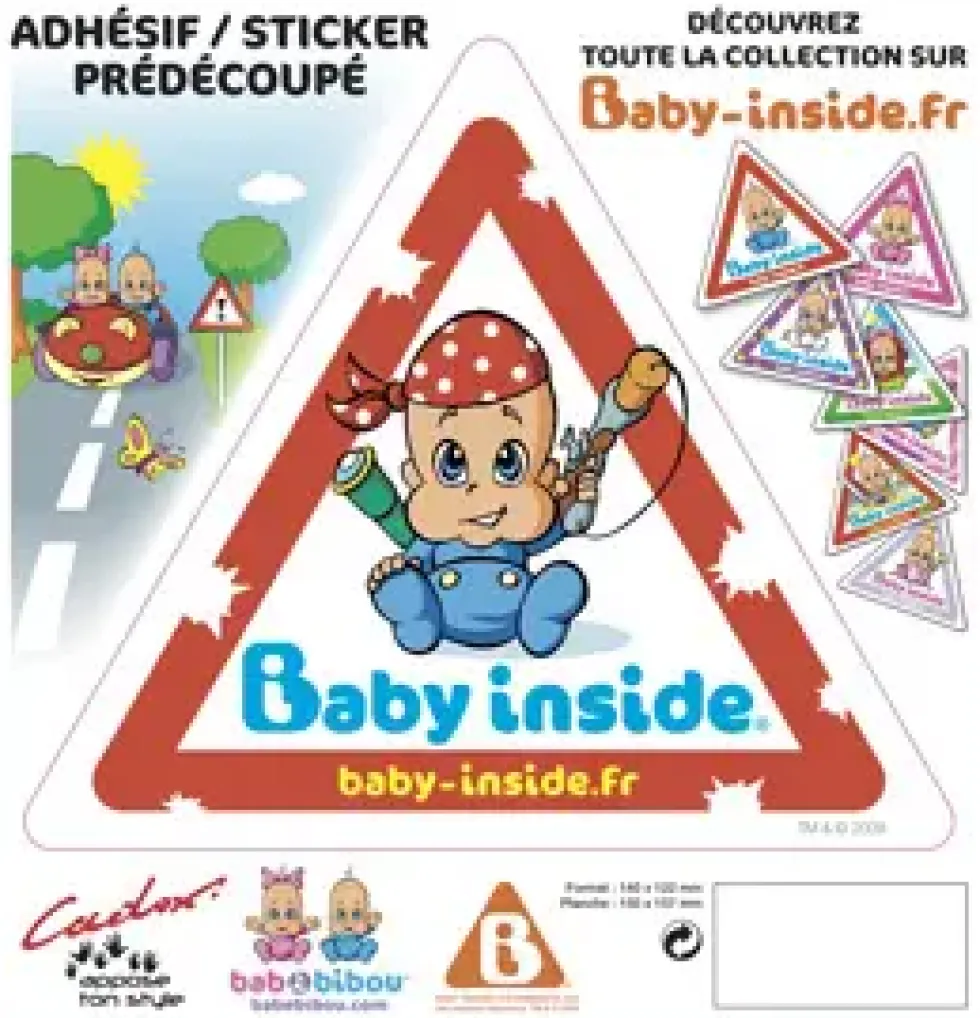 Autocollant Bébé à bord - Garà§on Pirate