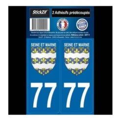 2 Autocollants Région Ile de France Département 77 v 2 - STICKZIF
