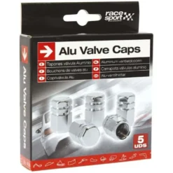 BOUCHONS DE VALVES ARGENT 5 PIÈCES