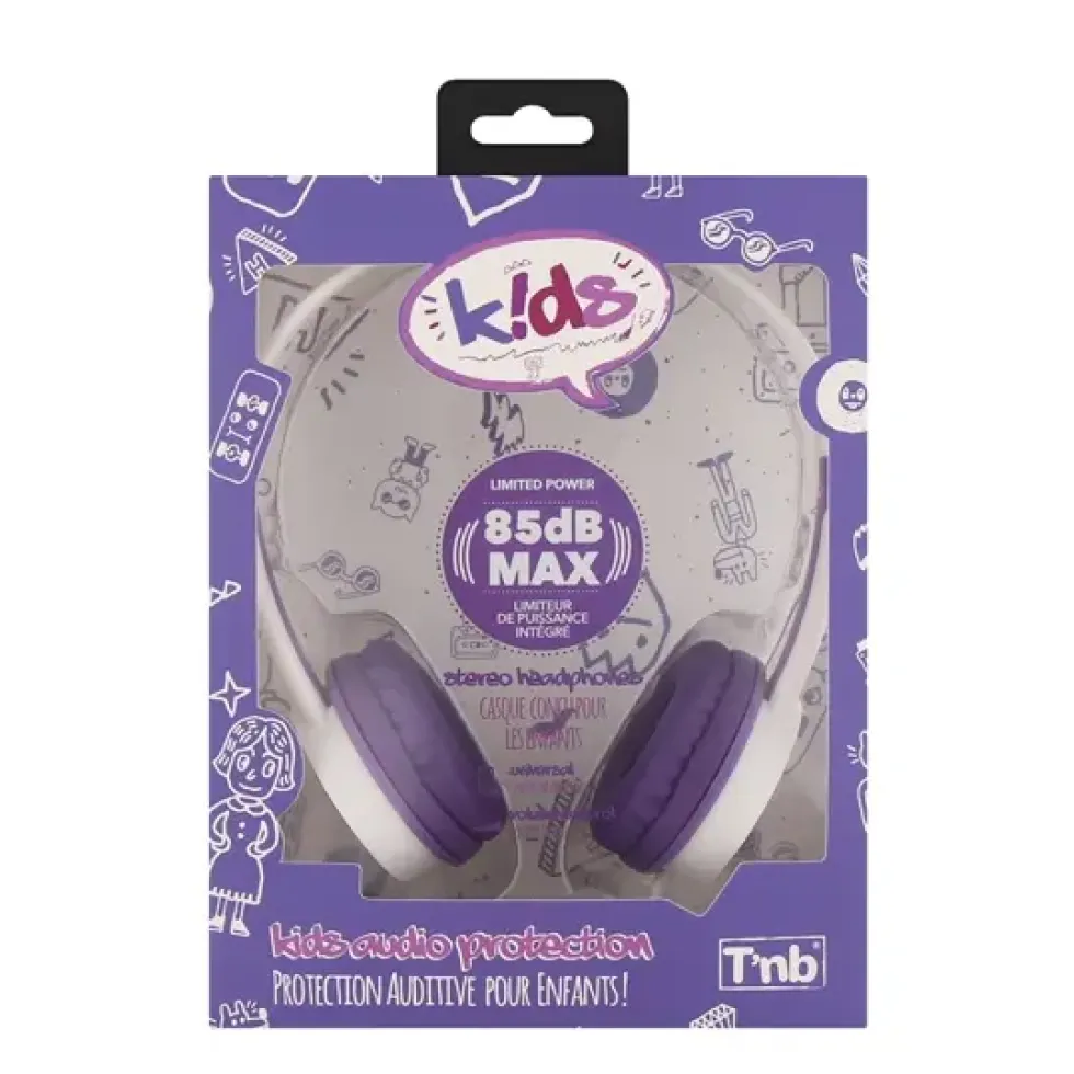 Casque stéréo enfant mauve