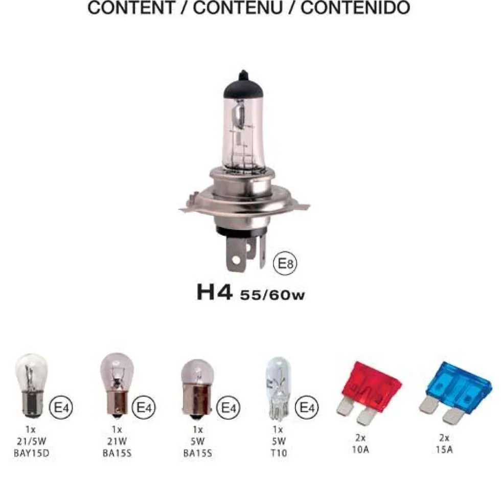 Coffret ampoules homologues 12v h4 - CAR+