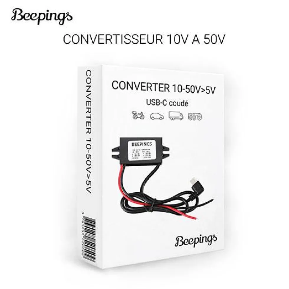 Convertisseur 10V à 50V vers USB-C 5V