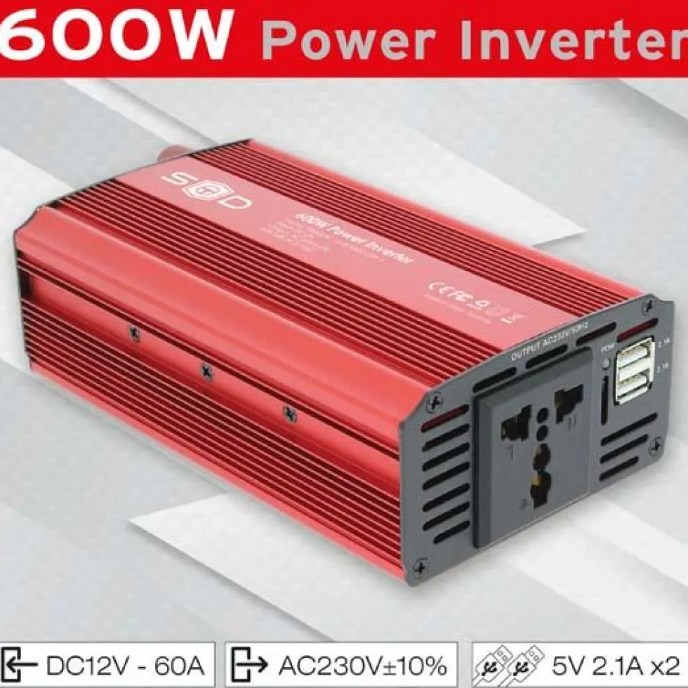 Convertisseur 12v/230v 600w - SWISSDRIV