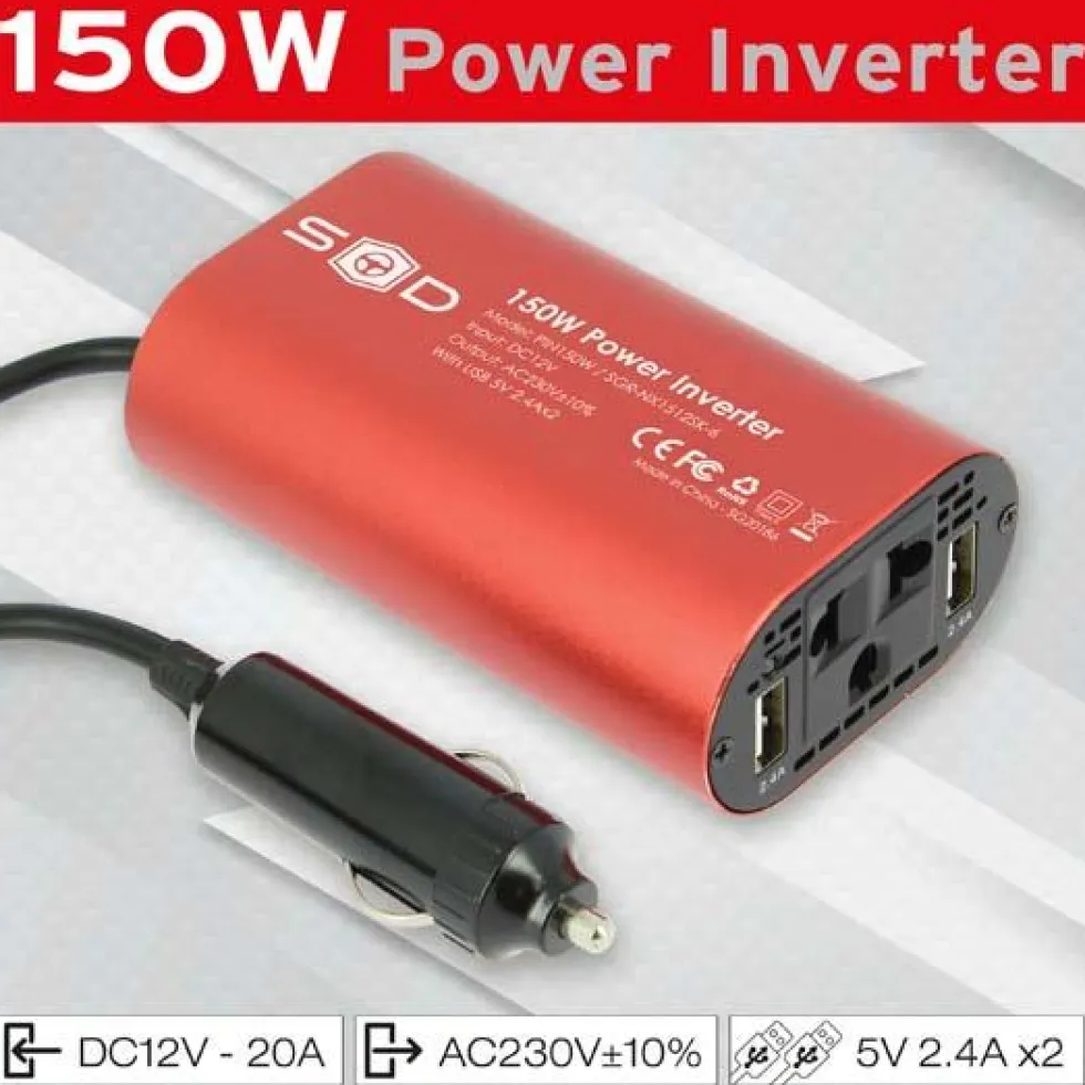 Convertisseur 12v/230v 150w - SWISSDRIV