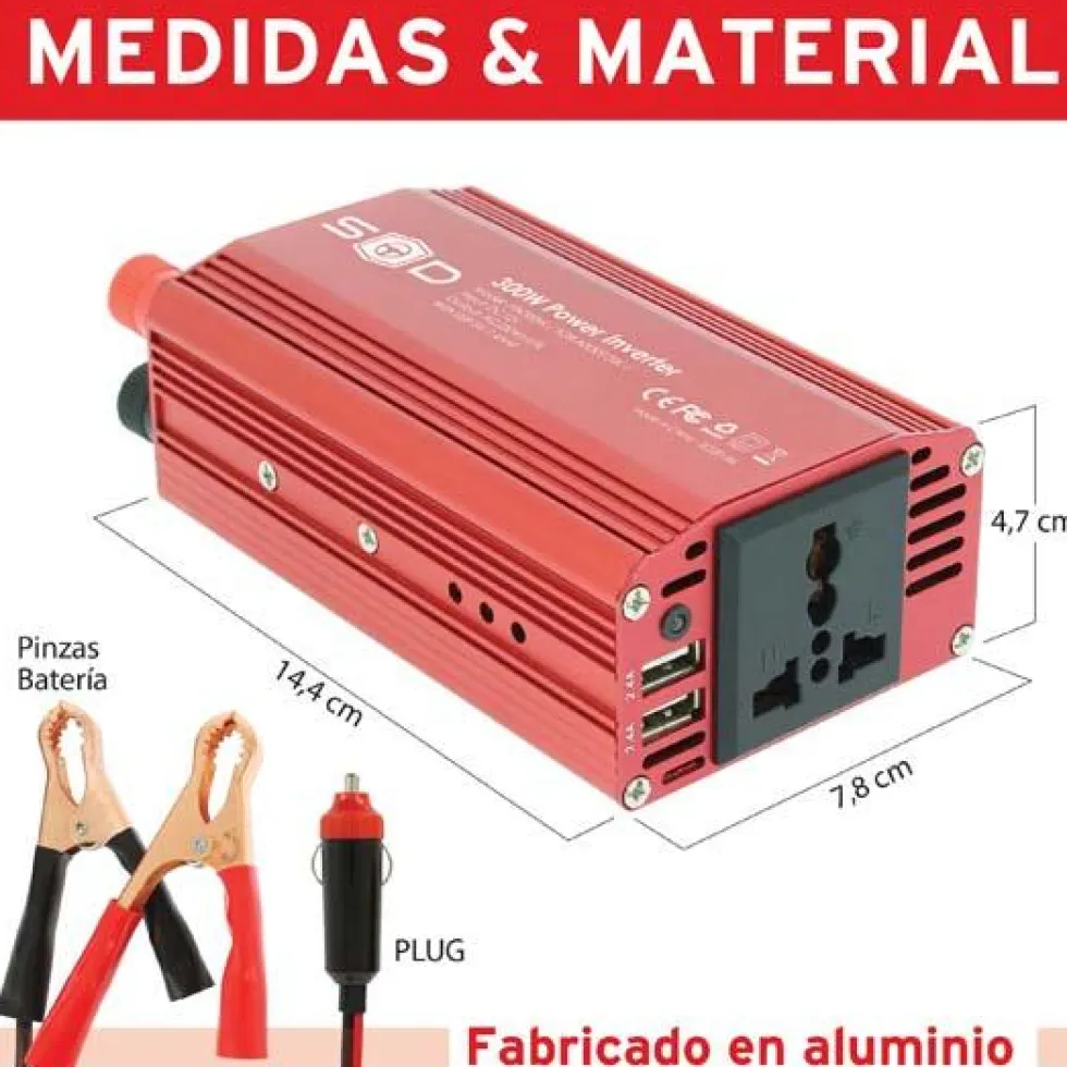 Convertisseur 12v/230v 300w - SWISSDRIV