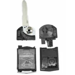 COQUE MAZDA 2 BOUTONS LAME CRANTEE