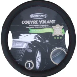 COUVRE VOLANT CUIR PREMIUM - 187210 - CUSTOMAGIC