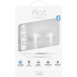 ECOUTEURS BLUETOOTH 4.1 BLANC FLAT - EBFLATWH - TNB
