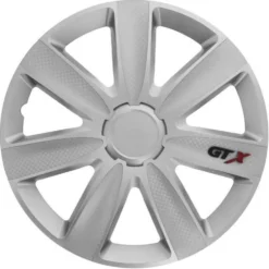 4 enjoliveurs CAR+ VR 13 pouces Carbone/Argent