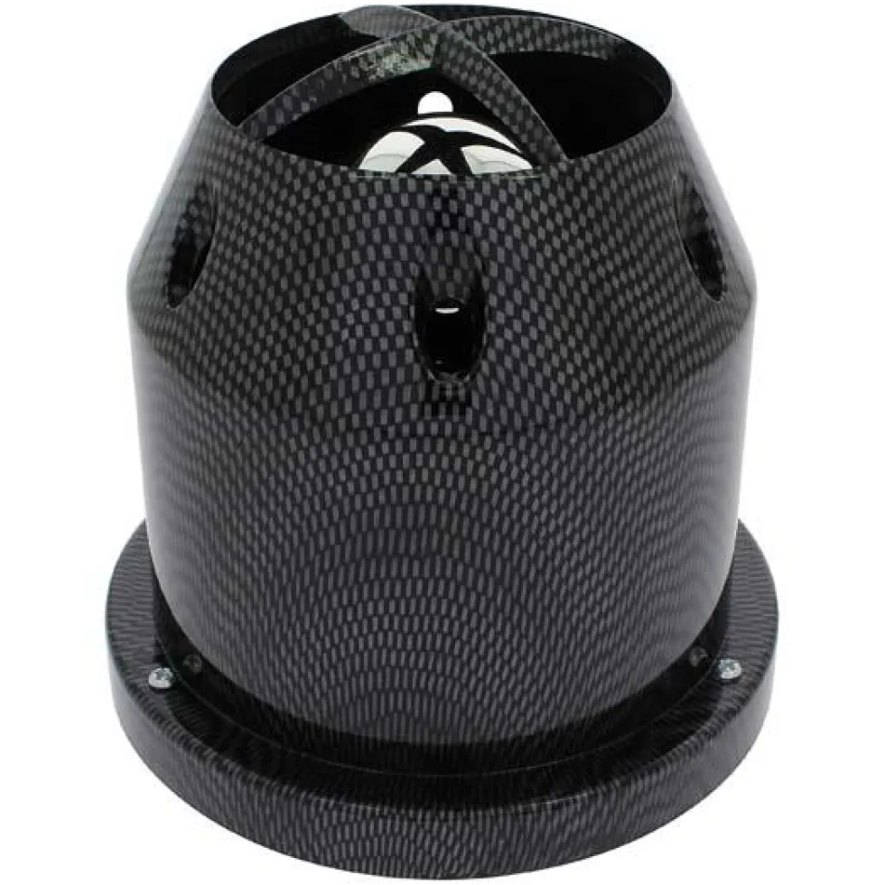 FILTRE A AIR UNIVERSEL AVEC 4 BAGUES CARBON LOOK - AIRCARB - RACESPORT