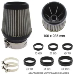 FILTRE A AIR UNIVERSEL SILICONE - AIRSILC - RACESPORT