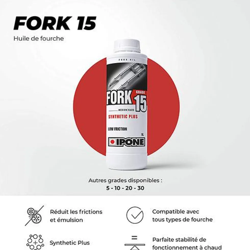 Huile de fourche semi-synthétique. FORK15 - ipone
