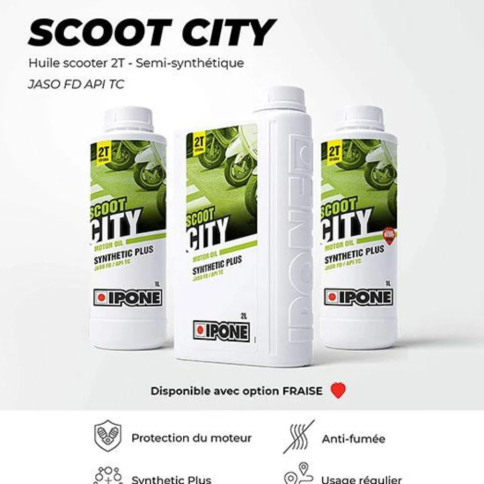 Huile Moteur 2 Temps Semi-Synthétique SCOOT CITY - IPONE