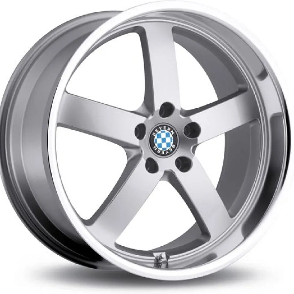 Jante alu BEYERN RAPP ARGENT BORD POLI 9.5x19 pouces 5x15 ET72.6