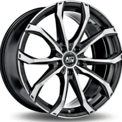 Jante alu MSW MSW48 NOIR FACE POLIE 6.5x16 pouces 5x45 ET72.6