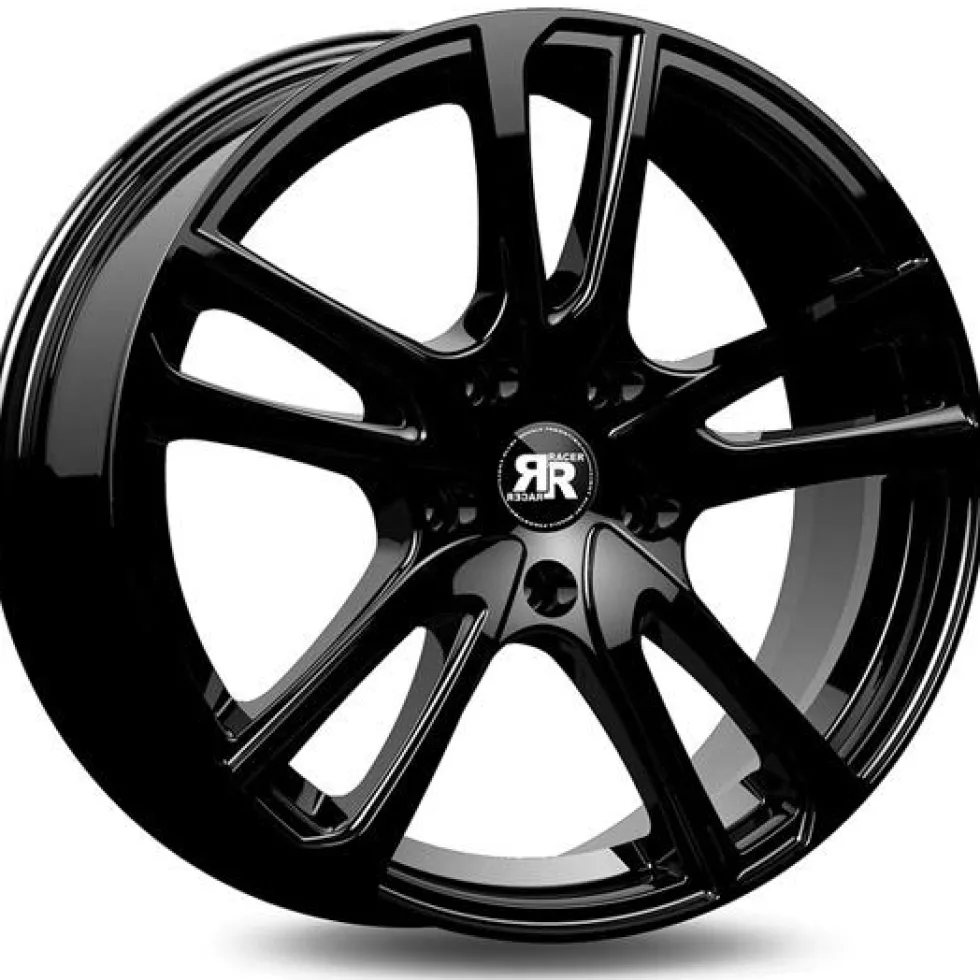 Jante alu RACER WAVE LIGHT NOIR BRILLANT 7x17 pouces 5x35 ET66.1