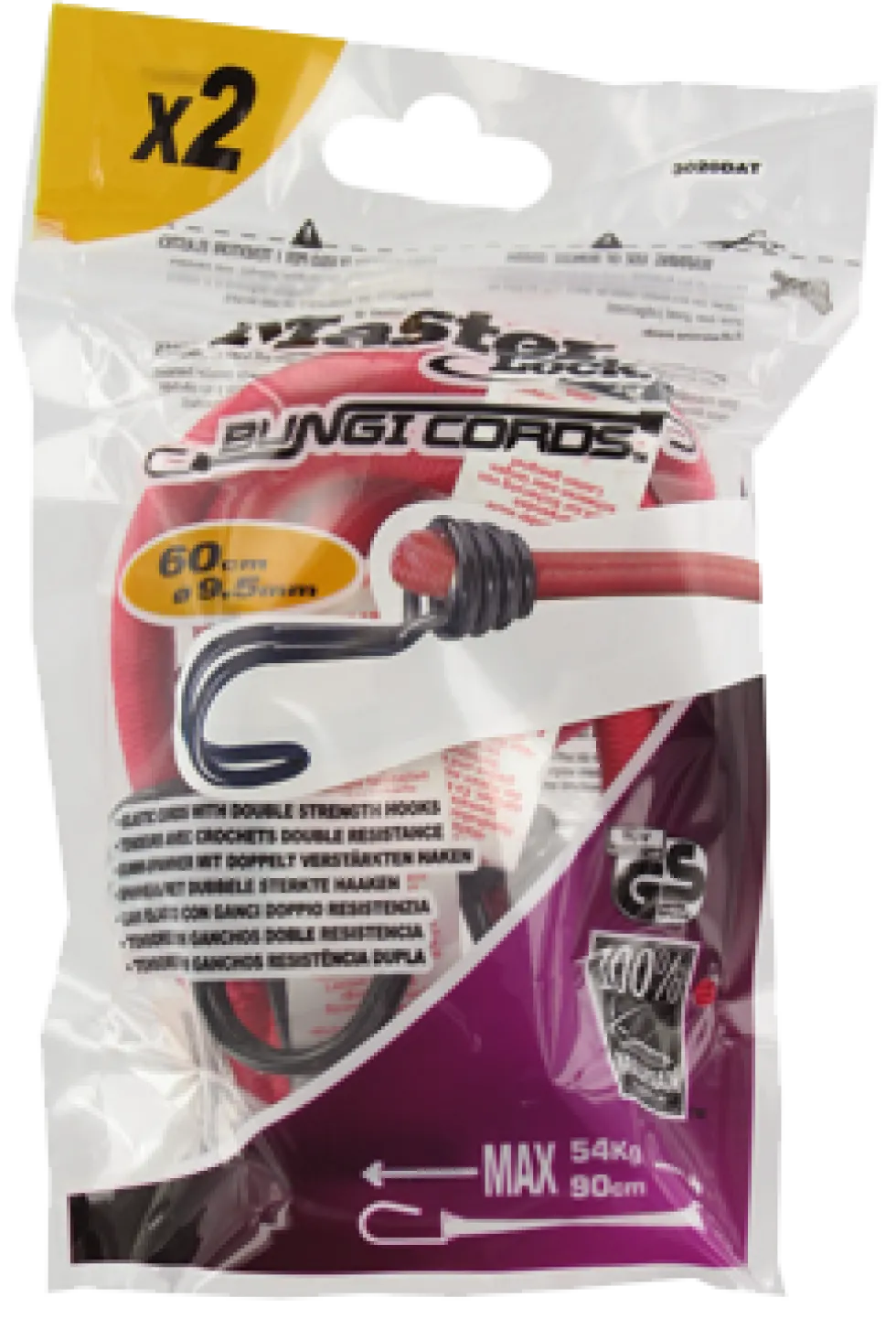 Pack de 2 tendeurs 60 cm MASTER LOCK