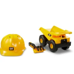 Pack 1 vehicule - 25 cm + pelle, rateau et casque - CAT
