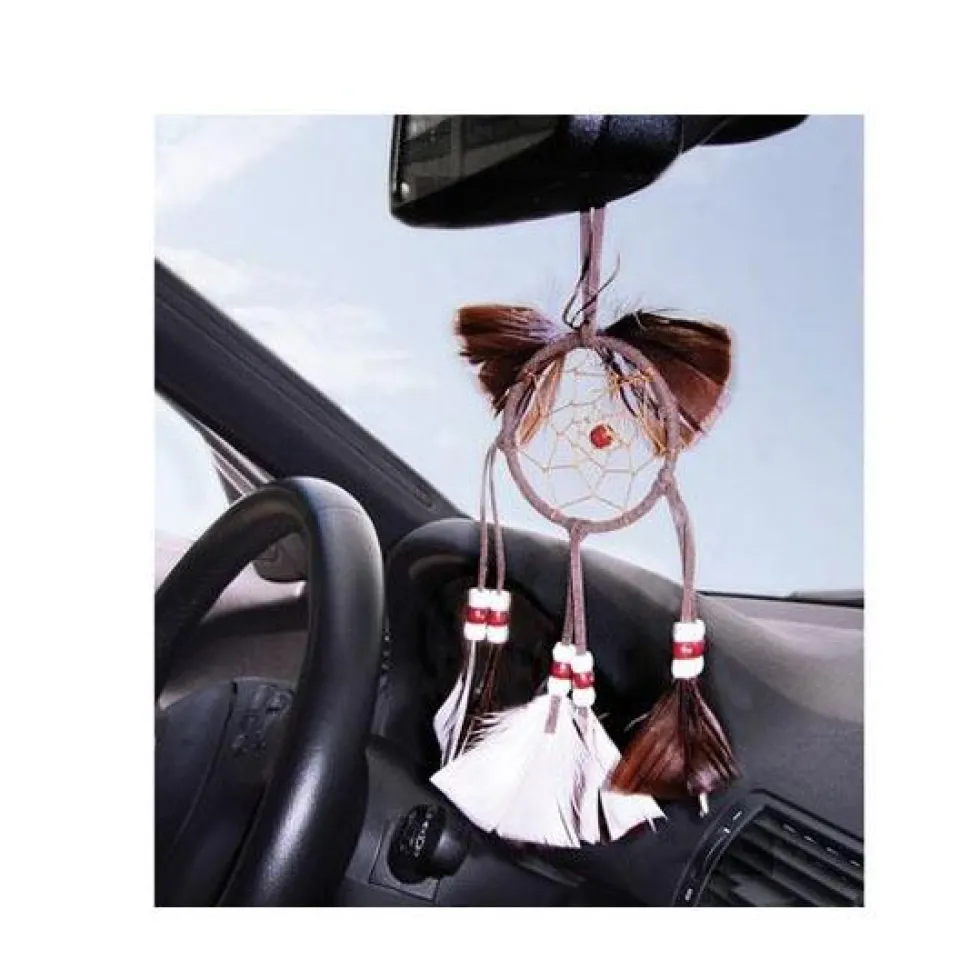 PENDENTIF ATTRAPE-RÊVES MARRON