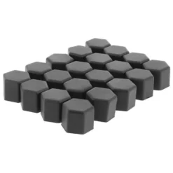 Protection silicone ecrous roue noir 19mm 20pcs - CAR+